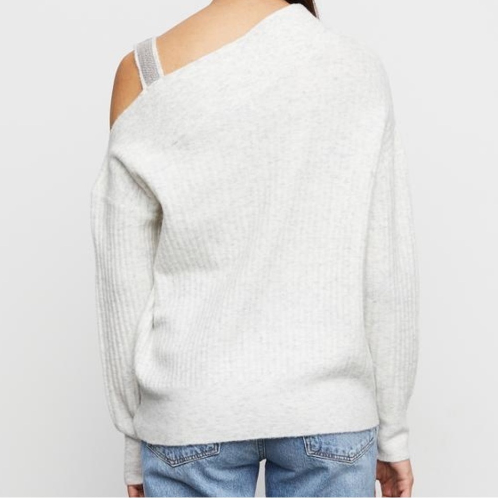 EUC Bailey 44 Kiara One Shoulder Sweater Merino Wool Blend Off Shoulder Small - Picture 3 of 16